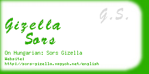 gizella sors business card